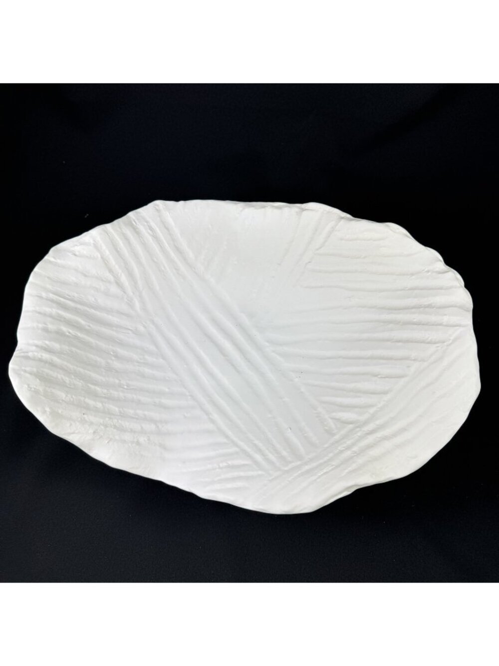 Global Views White Ceramic Maitake Criss-Cross Wall Decor Studio Made Italy